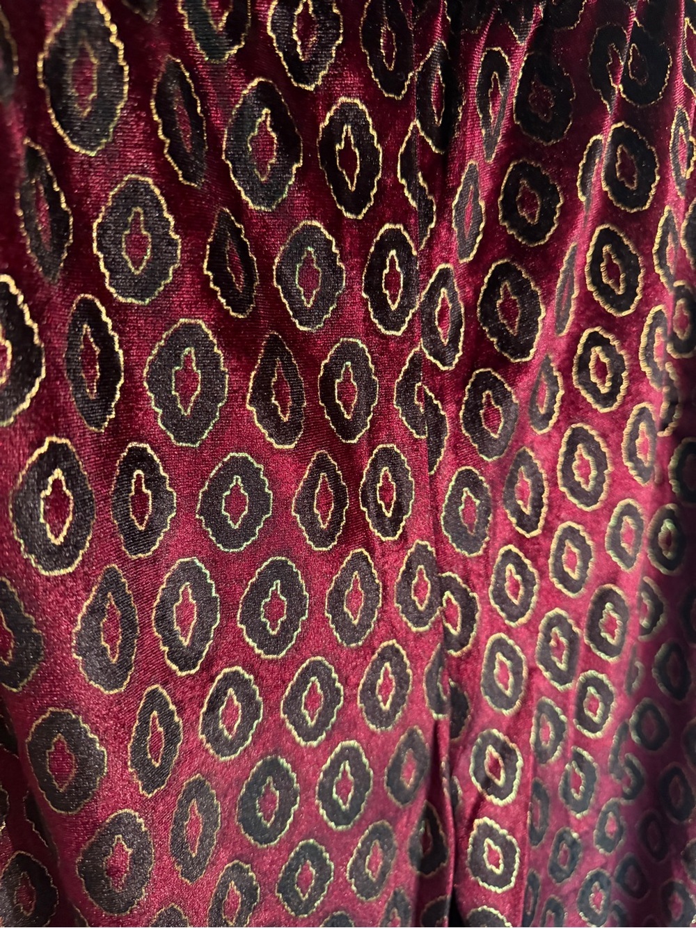 Motel Rocks Burgundy Patterned Halter Jumpsuit - Picture 9 of 10